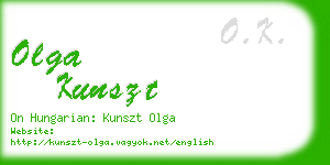 olga kunszt business card